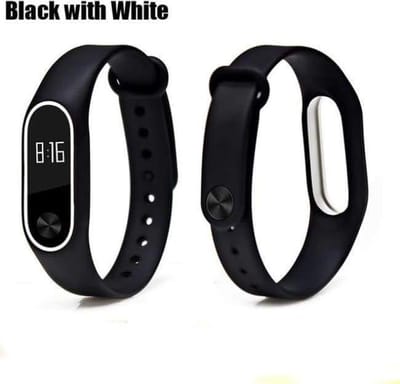 Horlogeband voor Mi Band 2 Xiaomi Sportband Silicone Polsband Zwart met wit