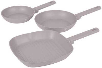 SET OF 3 TITANIUM PANS BERLINGER HAUS BH-8109 TAUPE