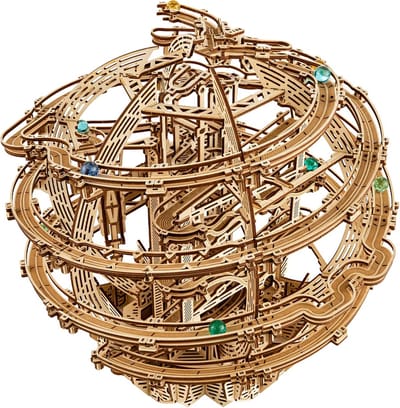 Wood Trick - Modelbouw 3D houten puzzel - Zwaartekracht knikkerbaan - Gravity Marble Run - 773 stuks - Geen lijm noch verf nodig