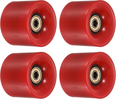 Set van 4 Longboard Wielen 60mm met Lagers voor Skateboard en Cruiser