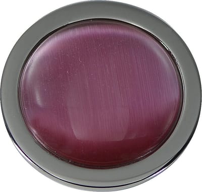 Quiges - Munthouder Munt 25mm Cat's Eye Roze Zilverkleurig - EPRS056