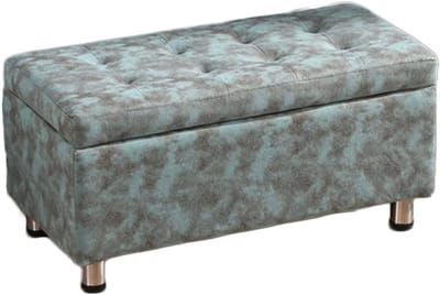 Opberg Poef - Voetsteun Kruk - Ruimte Besparen - Met Spons Gevuld - 80x40x40cm - Veelkleurig