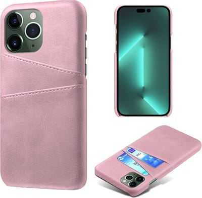 Coverup Hoesje - Geschikt voor iPhone 14 Pro Hoesje - Coverup Dual Card Back Cover - Rose Gold