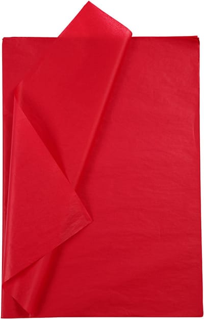 Tissuepapier, vel 50x70 cm, 14 gr, rood, 25vellen | vloeipapier | zijdepapier