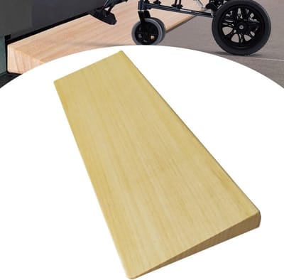 Houten Drempelhulp - Drempelplaten Rolstoel - Drempels Overbruggen - Massief Hout Ontwerp - 80x5x1cm - Natuurlijk Hout