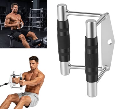 V-vormige Kabelgreep voor Kabelmachine | Zware Stalen Fitness Handgreep, Max 400kg Belasting, Antislip Grepen voor Rug-, Borst-, Arm- en Schoudertraining, Homegym & Sportschool Accessoire