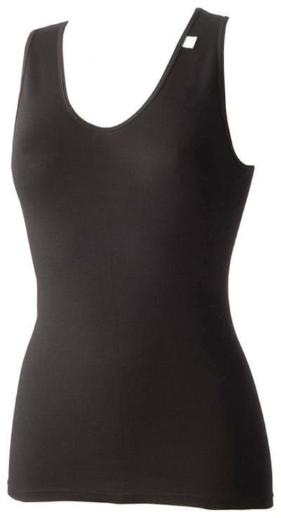Dames hemdje 7528 spencer model - Dames katoenen onderhemd V-hals - Singlet - Zwart / L