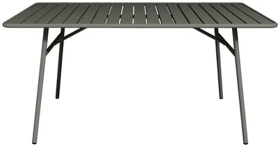 Vente-unique Tuineethoek van metaal - L160 cm - Donkergrijs - MIRMANDE