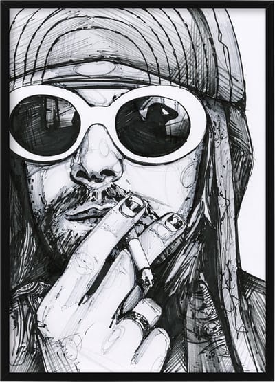 Kurt Kobain - poster - 30 x 40 cm