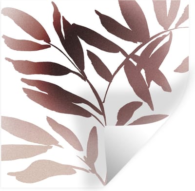 Muurstickers - Sticker Folie - Bladeren - Design - Abstract - 100x100 cm - Plakfolie - Muurstickers Kinderkamer - Zelfklevend Behang XXL - Zelfklevend behangpapier - Stickerfolie