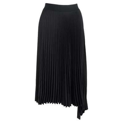 Joseph geplooide midi-rok met asymmetrische vorm in zwart polyester