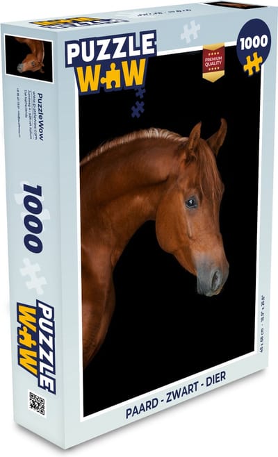 Puzzel Paard - Zwart - Dier - Legpuzzel - Puzzel 1000 stukjes volwassenen