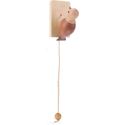 Heurtoir de porte Décoratif Forme d'oiseau Heurtoir de porte en bois avec corde de traction pour entrée de maison