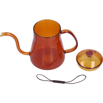 Koffieketel Glazen Koffiepot 600ML Koffie Druppelketel Lange Tuit Ketel voor ThuiskeukenKoffie bruin