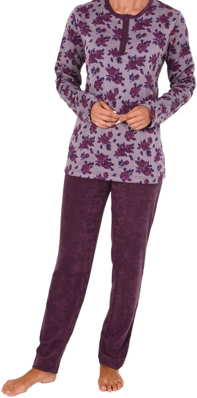 Dames pyjama lange mouw in badstof - ook verkrijgbaar in oversize