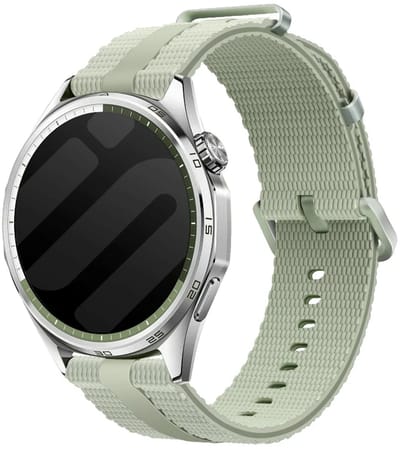 Strap-it Sportief siliconen bandje geschikt voor Huawei Watch GT 6 - 41mm / GT 5 Pro - 41mm / GT 5 - 42mm / GT 4 - 41mm / Fossil Gen 6, 5e - 42mm / Charter HR / Q Venture Gen 4-3 / Xiaomi Watch S4 - 41mm / Withings ScanWatch 2, 1 & Light - Lichtgroen