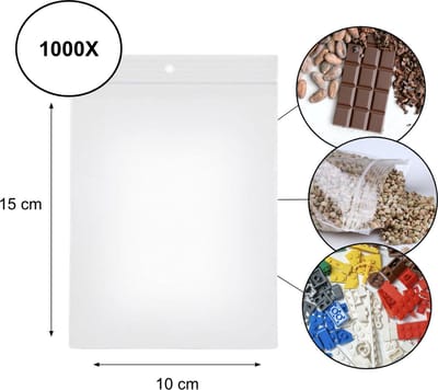 PD® - Gripzakjes - Gripzakjes 100 x 150 mm - 1000 stuks - EXTRA STERK - Diamond painting zakjes - Grip zakjes - 1000 stuks - Transparant