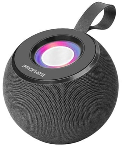 Dynamische 5W Bluetooth-luidspreker met lange batterijduur, Micro SD-kaartsleuf, USB-mediapoort, 360 graden surround sound en kleurrijk LED-licht