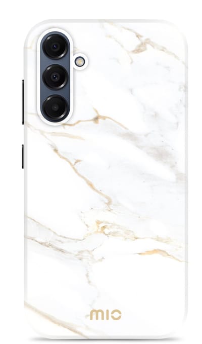 MIO by Mobilize Hoesje | Geschikt voor Samsung Galaxy A16 | Compatibel met MagSafe | Hard Shell Back Cover | White Marble