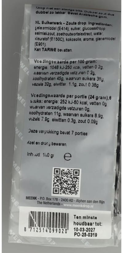 Meenk - Dubbel Zoute Drop - 7 x 180 gram