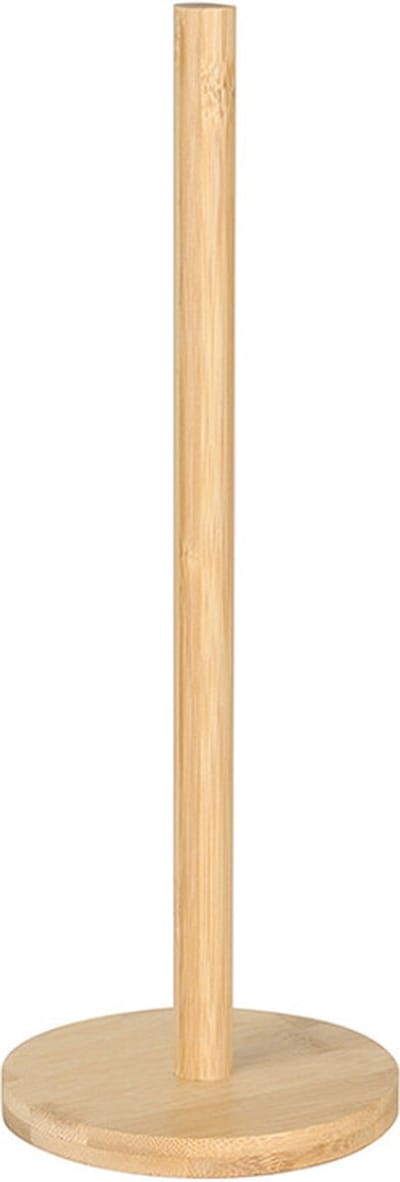 Urban Living Keukenrolhouder - 1 rol - bamboe - lichtbruin - 33x12 cm