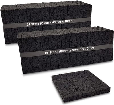 Waterbestendige Rubberen Onderlegpads voor Terrasconstructies 90x90 mm