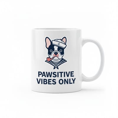 Pawsitive Vibes Only – Schattige Zeeman Hond Koffiemok 330 ml | Leuk & Positief Cadeau voor Hondenliefhebbers