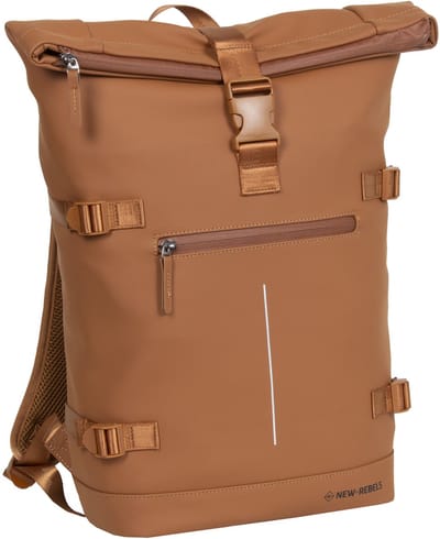 New Rebels William Riverside Cognac 19L Rugzak Waterafstotend Laptop 15.6