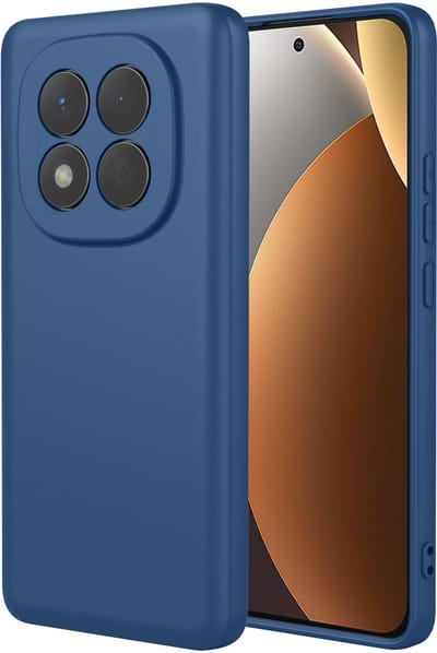 MobyDefend Hoesje - Geschikt voor Xiaomi Redmi Note 15 Pro 4G - Matte Siliconen Backcover - Blauw