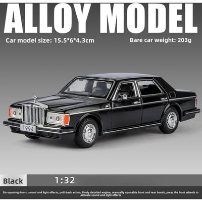 1:32 1994 Zilveren Doorn Legering Auto Model Terugslag Geluid En Licht Klassieke Emoties Verzamelsieraden Speelgoed Voor Kinderen Cadeau gray