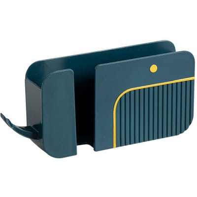 Boîte de rangement murale 2 en 1 pour télécommande de téléphone portable, support de rangement multifonctionnel sans perforation, supports de stockage muraux pour débris