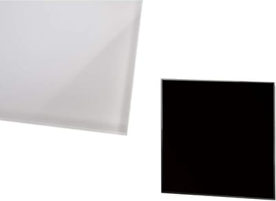 Glazen Tafelplaat - Werkbladbeschermer - Krasvrije Keuken - ESG-Veiligheidsglas - 45 x 45 cm - Wit