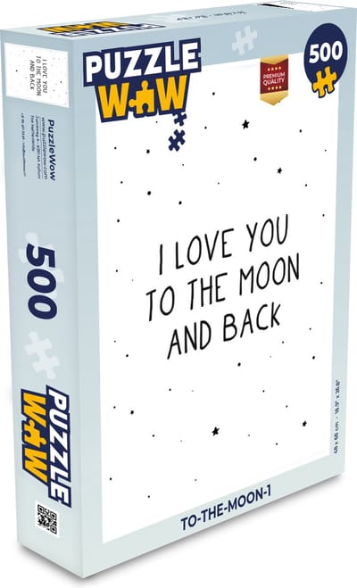Puzzel Quotes - I love you to the moon and back - Baby - Liefde - Spreuken - Legpuzzel - Puzzel 500 stukjes