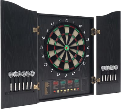 VIEMAE Dartbord - Elektronisch dartbord - Dartbord volwassenen elektronisch - Incl dartkast, dartpijlen - 4 LED displays - 12 darts