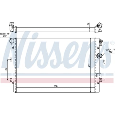 Radiator, motorkoeling NISSENS 65015