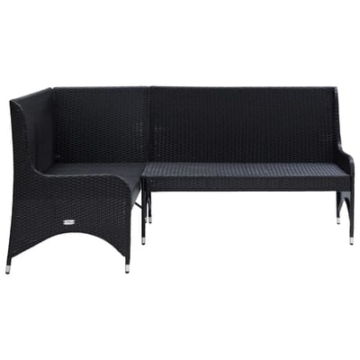 vidaXL - Tuinhoekbanken - 2 - st - poly - rattan - zwart