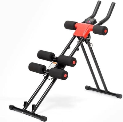 Opvouwbare Buikbank - Krachttrainer Fitnessbank - Thuis Krachttraining - LCD Trainingscomputer - 83 x 44 x 93 cm