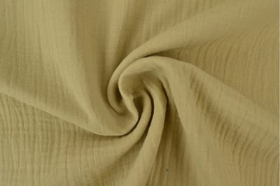 10 meter mousseline stof op rol - Donker beige - 135cm breed - Double gauze op rol