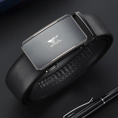 Riemen voor Mannen Automatische Gesp Riem Riem High-End Veelzijdige Riem High-End Cadeau 110cm gray