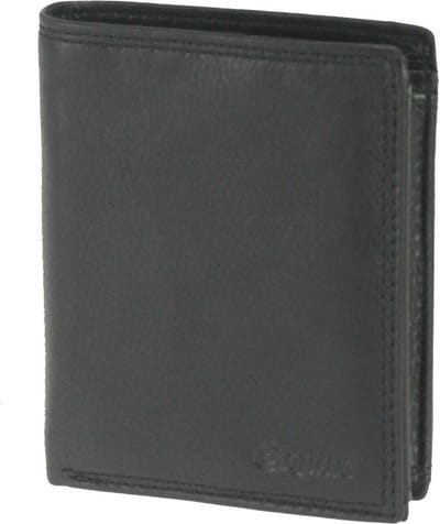 Esquire Duo Portemonnee I Leder 9 cm - Jongens - Staand formaat - black
