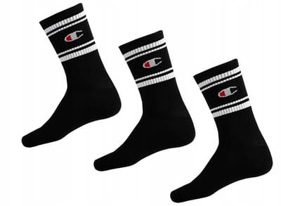 Champion - Sokken - 3-Pack - Zwart - Katoen - Maat 35-38