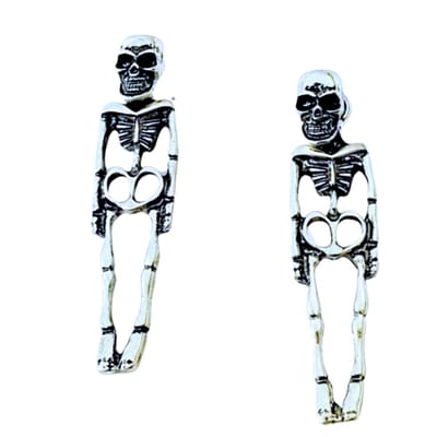 Skelet oorbellen zilverkleur - Charme Bijoux