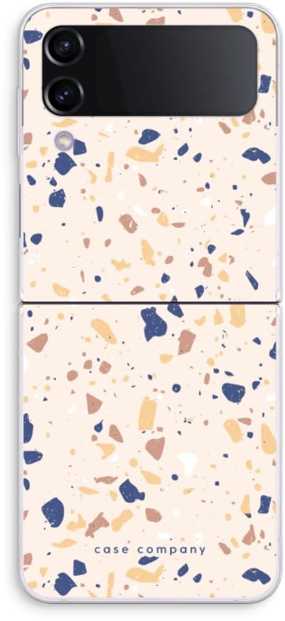 Case Company® - Hoesje geschikt voor Samsung Galaxy Z Flip4 hoesje - Terrazzo N°23 - Soft Cover Telefoonhoesje - Bescherming aan alle Kanten en Schermrand