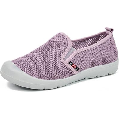 Chaussures Baskets pour Femmes Chaussure Femme de Haute Qualité Vulcanisées Slip On Plates Chaussures Respirantes Femmes Mocassins Grande Taille 41 Marche Plate 36 violet