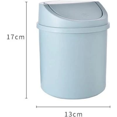 Leuk Mini Bureau Prullenbakje Met Deksel En Anti-Geur Ontwerp, Slaapkamer Huishouden Klein Prullenbakje, Ruimtebesparende Bureau Opberg Prullenbak