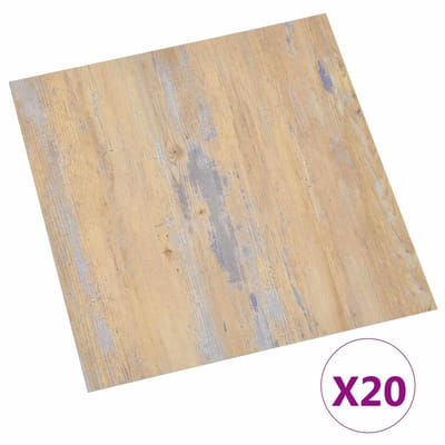 vidaXL - Zelfklevende - Vloerplanken - Bruin - en - Grijs - 30,5 - x - 30,5 - cm - 20 - st