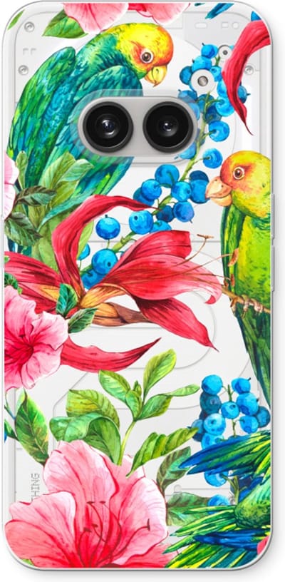 Case Company® - Hoesje geschikt voor Nothing Phone (2a) hoesje - Papegaaien - Soft Cover Telefoonhoesje - Bescherming aan alle Kanten en Schermrand