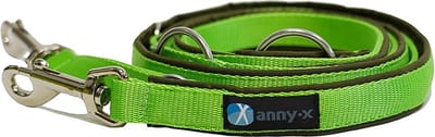 AnnyX verstelbare Hondenriem - FUN – olijfgroen-lichtgroen - Lengte 3 meter - 2,5cm breed - politielijn - Trainingslijn - Voor middelgrote tot grote honden van H&M