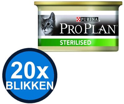 20x Pro Plan - Cat Pate Sterilised Zalm & Tonijn - Kattenvoer Natvoer - 85 g