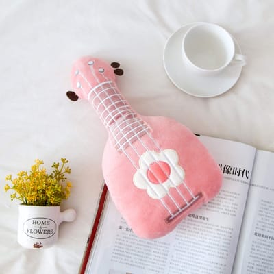Levensecht Gitaarkussen Knuffel Muziekinstrument Pluche Rugleuning Kussen Huisdecoratie Cool Verjaardagscadeau Voor Jongens En Meisjes S gray